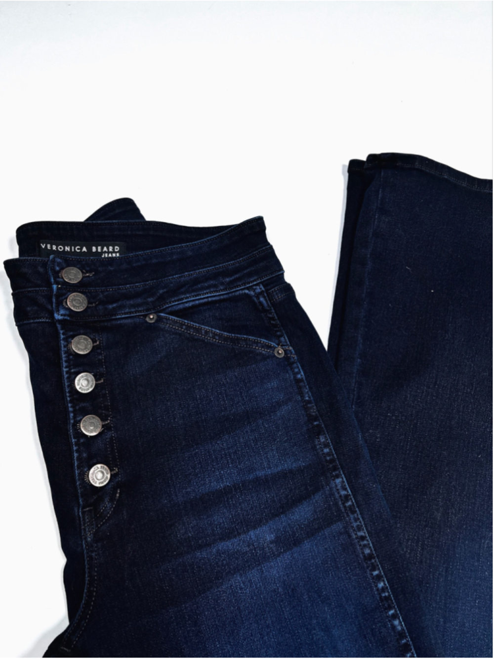 Veronica Beard Womans Jeans Beverly Skinny Flare Jeans Size 30 Dark Blue